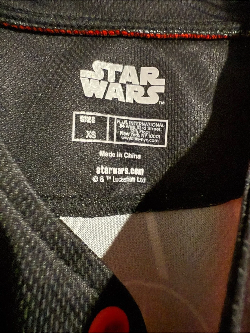 NWT Star Wars Darth Vader Youth XS baseball jersey New- black red